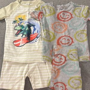 5/$15- Dinosaur and Smiley Face Kids Pajama Set